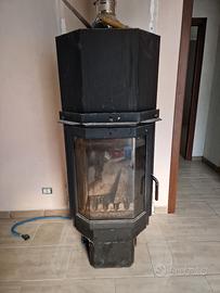 stufa a legna con vetro panoramico