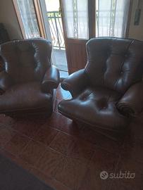 poltrone in pelle anni 80
