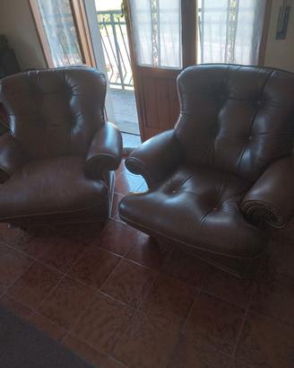 poltrone in pelle anni 80