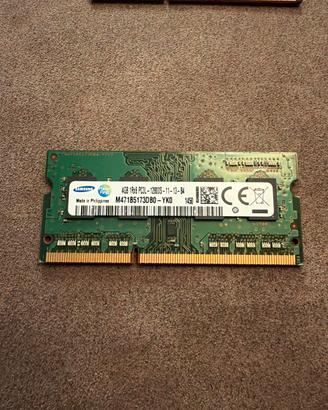 SAMSUNG RAM 4 GB computer portatile DDR3L