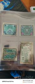 Collezione banconote occupazione militare II G.M.