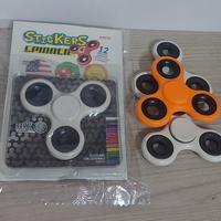 Fidget spinner arancione bianco stickers spinner g