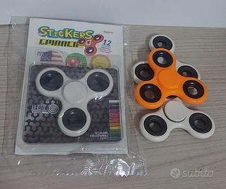 Fidget spinner arancione bianco stickers spinner g