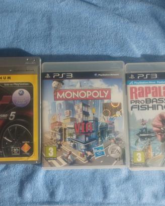 Giochi PS3: Gran Turismo 5, Monopoly, Rapala