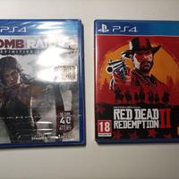 LOTTO GIOCHI PS4 RED DEAD TOMB RAIDER LAST US GEAR