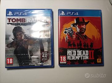LOTTO GIOCHI PS4 RED DEAD TOMB RAIDER LAST US GEAR