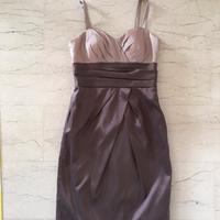 Abito+stola cerimonia marrone,rosa,verde