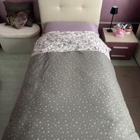 Letto 1p in Similpelle contenitore e Materasso