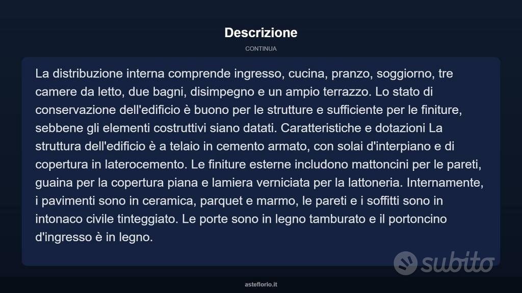 Appartamento – PU - Altro