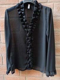 Blusa in voile con rouches mis. M usata una sola v