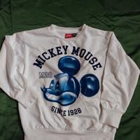 Felpa bimbo/a Mickey Mouse Disney mis.5/6 cotone