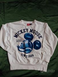 Felpa bimbo/a Mickey Mouse Disney mis.5/6 cotone