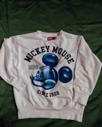 Felpa bimbo/a Mickey Mouse Disney mis.5/6 cotone