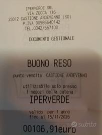 Buono reso Iper Verde