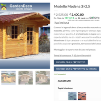 Casetta in legno H240 Larg.300, Lung. 240