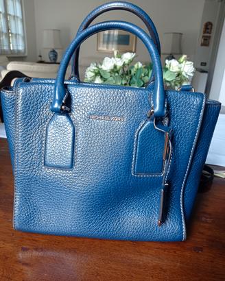borsa blu in pelle Michael Kors 