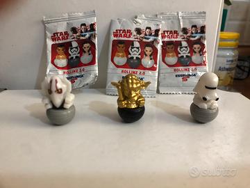 Lotto personaggfluorescenti e yoda d’oro star wars