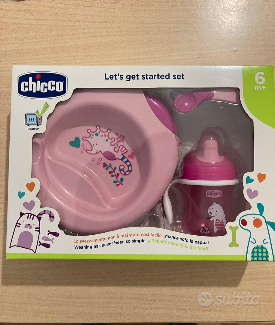 SET PAPPA CHICCO LET'S GET STARTED SET ROSA 6M+ IN OFFERTA