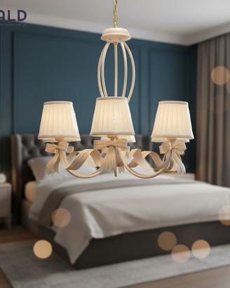 Lampadario classico in ferro battuto 5 luci e14