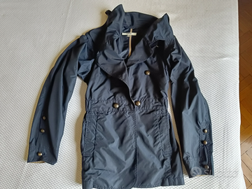 Giacca impermeabile originale Ferrè blu, tg 40