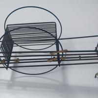 Porta dischi vinili 45 giri - vintage stile boho