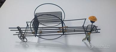 Porta dischi vinili 45 giri - vintage stile boho