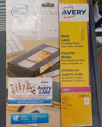 Avery L7676-25 – Etichette Cd/Dvd/VHS/Floppy Laser