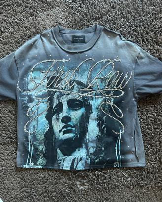 Maglia brand americano first row con brillantini s
