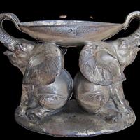 ANTICHI ELEFANTI TERRACOTTA E ARGENTO G. GRANELLO