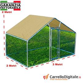 Gabbia per Polli 3x2m x h 2 m – 6 mq – beige
