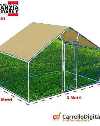 Gabbia per Polli 3x2m x h 2 m – 6 mq – beige