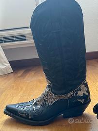 stivali uomo pelle con ricami tg 41