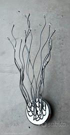 Lampada a soffitto cromata a bracci flessibili