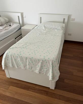 Set Letto IKEA BRIMNES con cassetti + Comodino