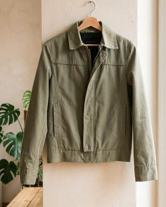 Giacca leggera Sisley Verde Militare Taglia 46