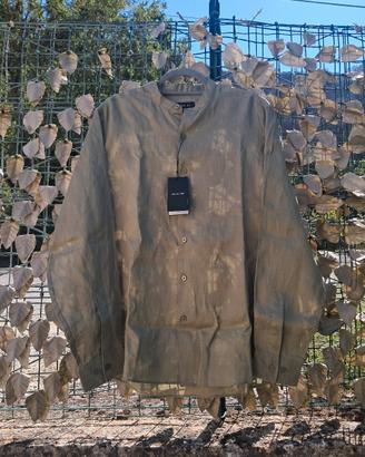 Camicia in Lino Massimo Dutti – Collo alla Coreana