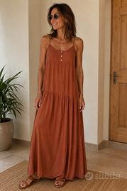 Vestito lungo estivo marrone Silla
