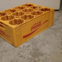 COCA COLA RARA CASSETTA GIALLA PORTABOTTIGLIE 