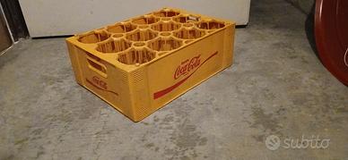COCA COLA RARA CASSETTA GIALLA PORTABOTTIGLIE 