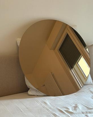 Specchio rotondo 90 cm, ORO ROSA