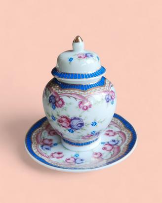 Set barattolino con piattino stile vittoriano
