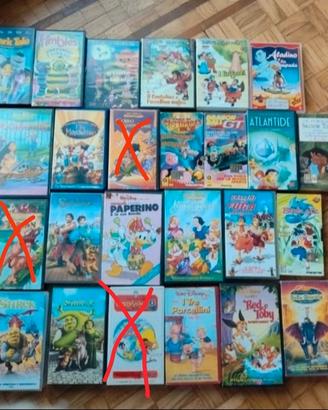 Lotto videocassette e DVD cartoni animati