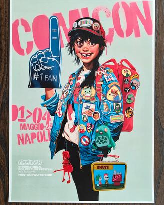 Poster "Comicon Napoli 2025" - Gorillaz Inspired