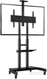 Ergosolid Supporto TV da Pavimento, Ruote Carrello