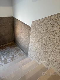 Lavaggio Basamenti in GRANIGLIA