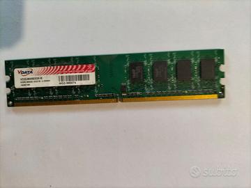 RAM DDR2 800MHz (PC2-6400) U-DIMM da 2GB e d 1GB