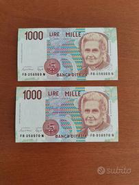 Banconote 1.000 lire Montessori