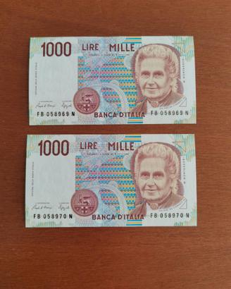 Banconote 1.000 lire Montessori