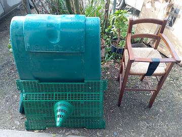 compostaggio e sedia per bambini