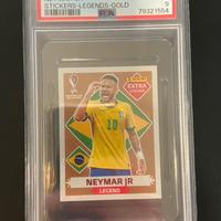 Neymar Extra sticker mondiali Qatar 2022 PSA 9